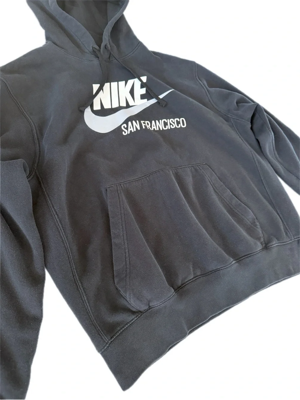 Nike San Francisco Graphic Pullover Hoodie Black Cotton/poly Fleece Men’s Large